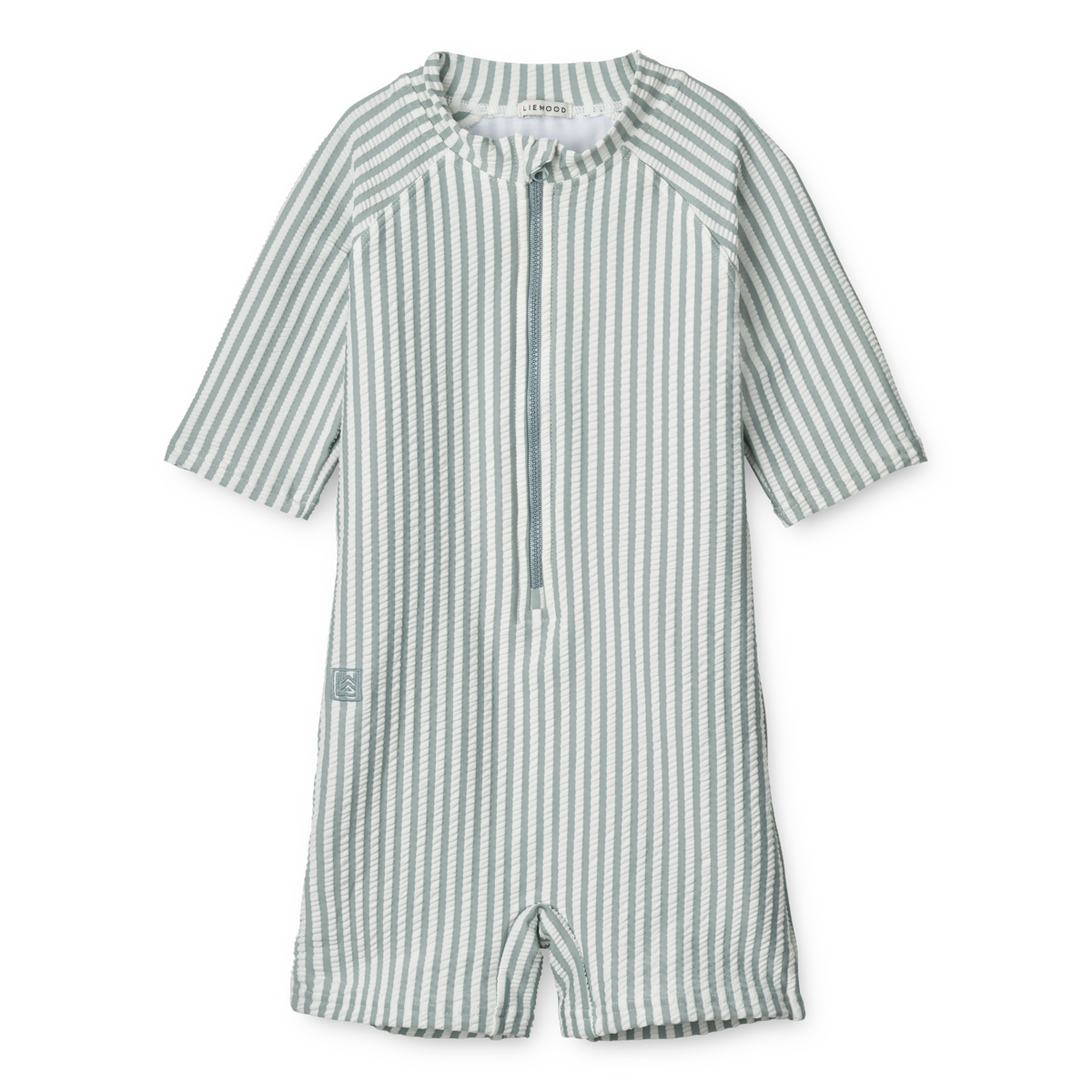 LIEWOOD | Max Shortsleeve Swim Jumpsuit - Sea Blue White